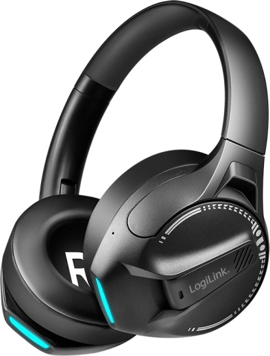Vezeték nélküli gamer headset mikrofonnal LOGILINK BT0070, fekete