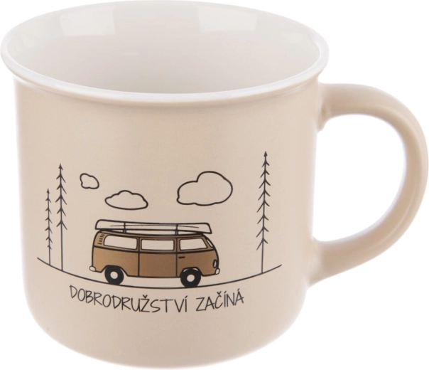 Utazás porcelán bögre 0,4 l bézs