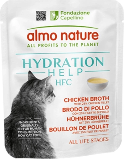 Almo Nature HFC Hydratation Help macskáknak – csirkehúsleves 50 g
