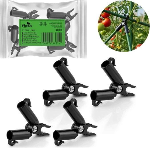 A típusú függő csatlakozók 11 mm-es pálcákhoz, 4 db – fekete
