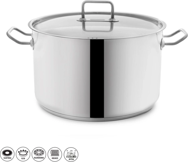 Stock rozsdamentes lábas 15 l fedővel