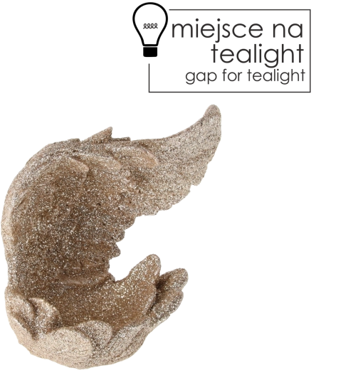 Tealight gyertyatartó Szárnyak – fehér kerámia dekoráció