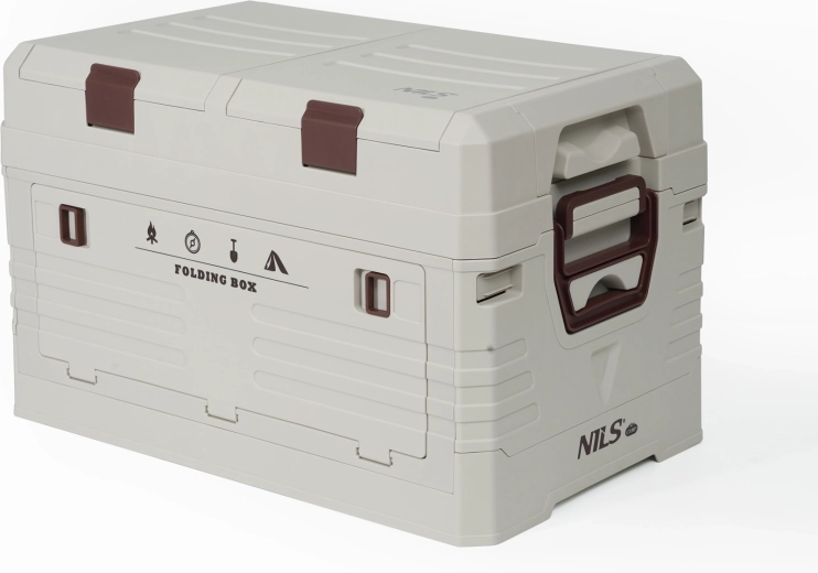 Összecsukható tárolódoboz fedéllel 42 l NILS Camp, szürke