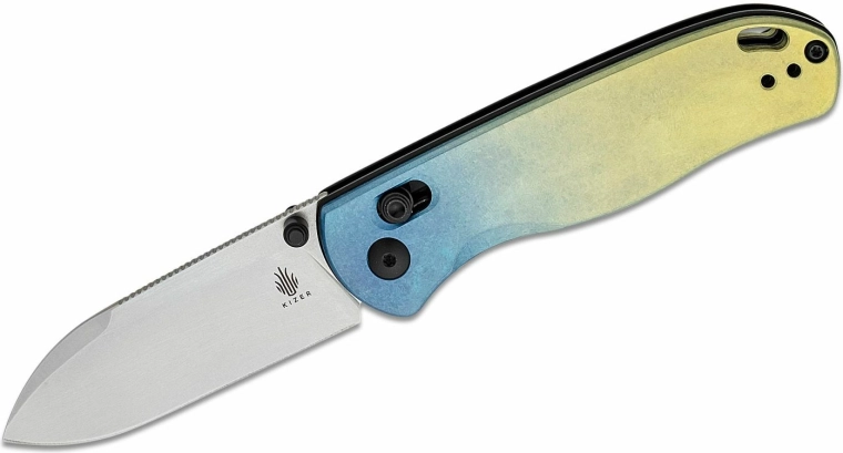 Kizer Drop Bear zsebkés 7,6 cm, többszínű titán csipesszel