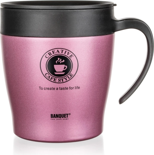 Rózsaszín Tazza termoszbögre 330 ml rozsdamentes acélból