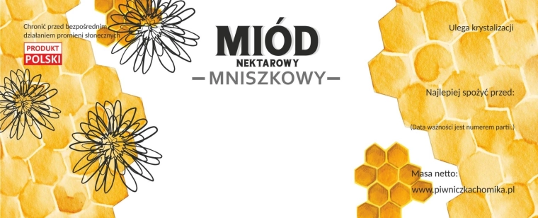 Címkekészlet mézhez – pitypang nektárméz, 154 × 60 mm, 100 db