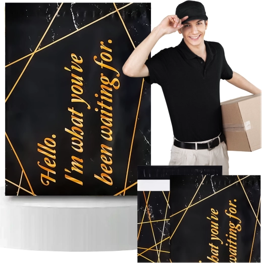 Fóliás futárpostai borítékok 255 × 370 mm fekete, 50 db