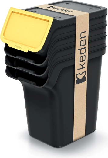 Stórolható szelektív hulladékgyűjtő készlet 4×20 l KEDEN STACKBOX