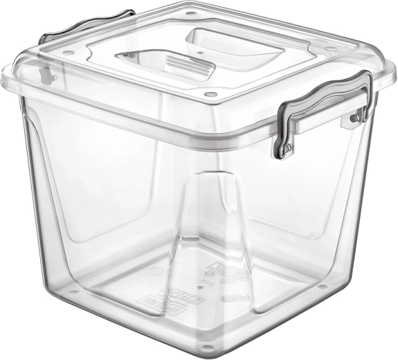 Multi négyzet alakú alacsony tárolódoboz 8,5 l