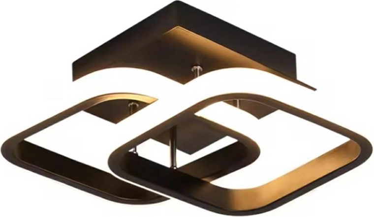 Modernista függesztett LED lámpa, fekete