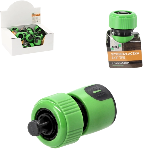 3/4" gyorscsatlakozó STOP funkcióval, TPE felület