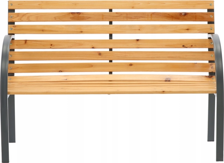 Garden Line kerti pad 120 cm, fa ülőfelülettel és acél vázzal