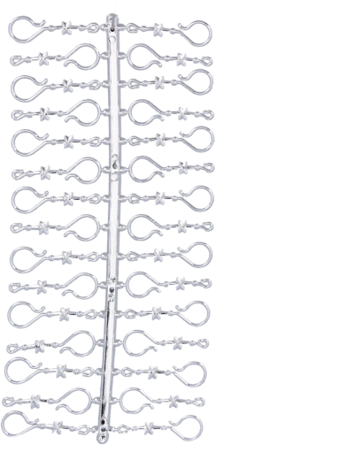 30 darabos ezüst akasztó készlet karácsonyi díszekhez