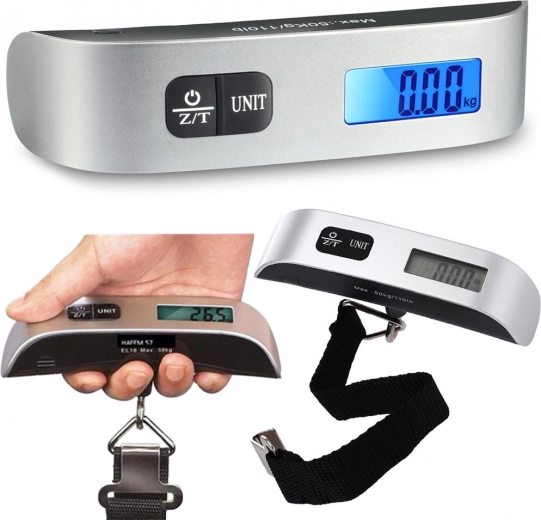 Digitális poggymérleg 50 kg-ig LCD kijelzővel