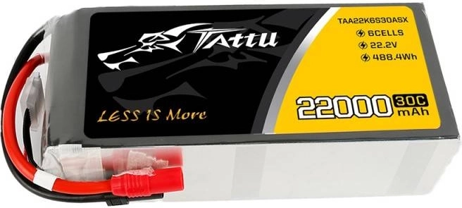 Tattu LiPo akkumulátor 22000 mAh 22,2 V 6S 30C AS150/XT150 csatlakozókkal
