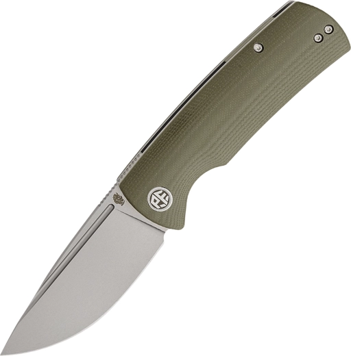 Petrified Fish Beluga zsebkés, zöld G10, K110 Drop Point