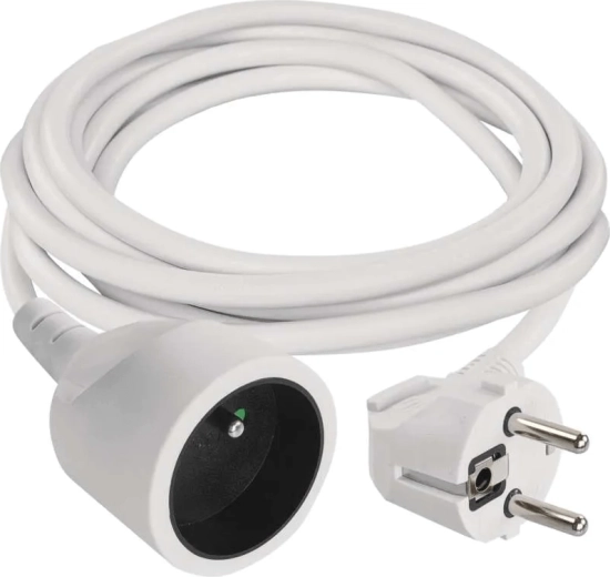 EMOS hosszabbítókábel 2 m, 1 aljzat, fehér