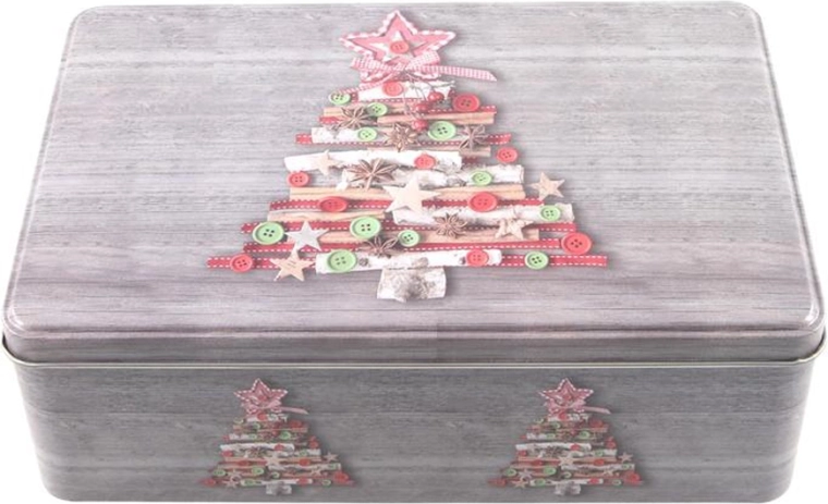 Karácsonyi mintás süteményes doboz 20 × 13 × 6,8 cm