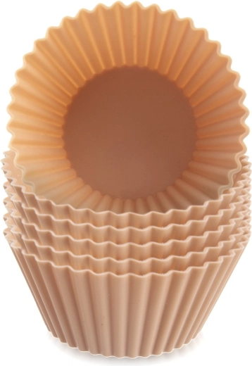 Szilikon muffin formák bézs 6,5 cm, 6 darabos készlet