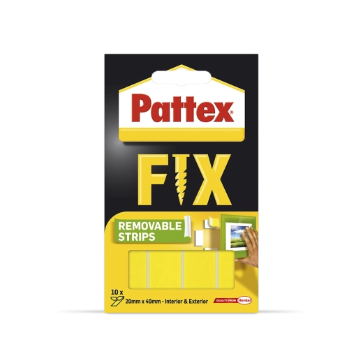 Pattex Super Fix kétoldalas ragasztócsíkok 2 kg, 10 db (4 × 2 cm)