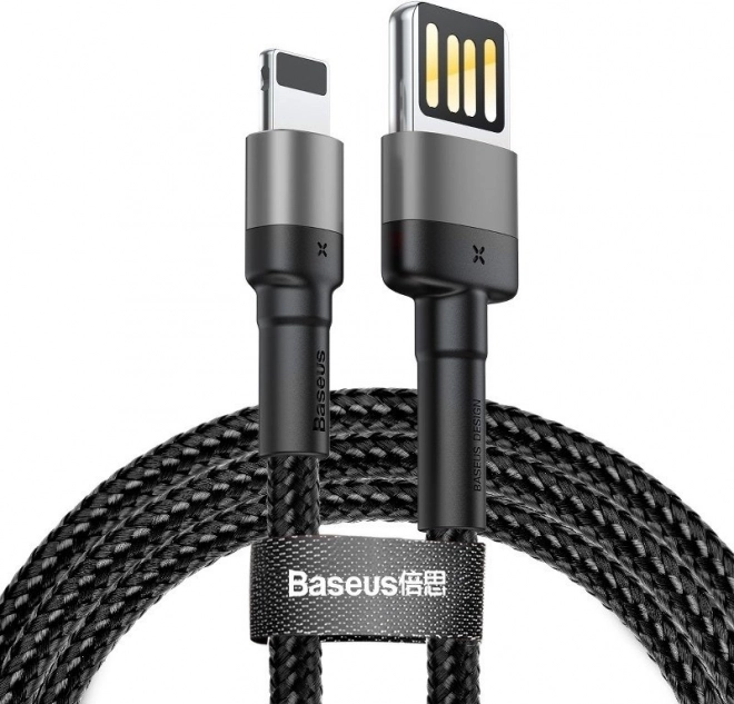 Baseus Cafule kétoldalas USB–Lightning kábel 2 m (szürke–fekete)