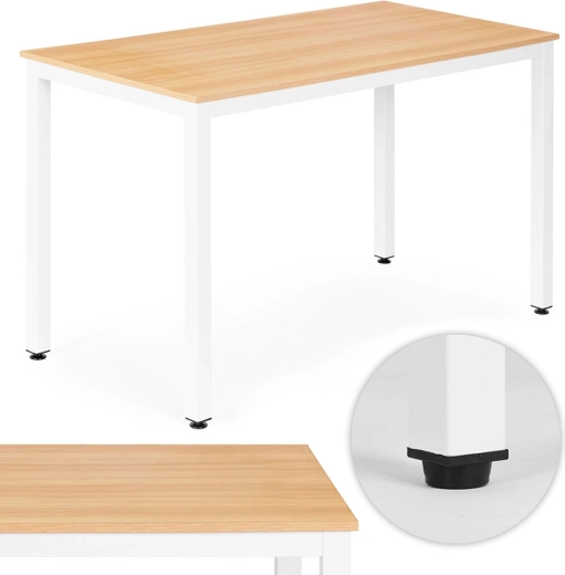 Étkezőasztal és íróasztal 120 × 60 cm, világos tölgy, ModernHome