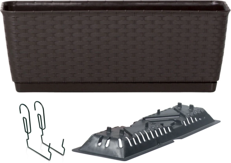 Függesztett rattan virágláda kampókkal RATOLLA PW 40 cm – umbra
