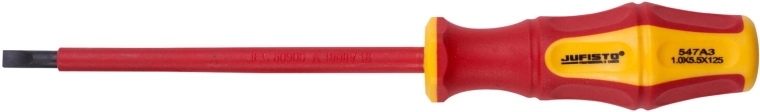 Szigetelt lapos csavarhúzó SL 5,5 × 125 mm VDE