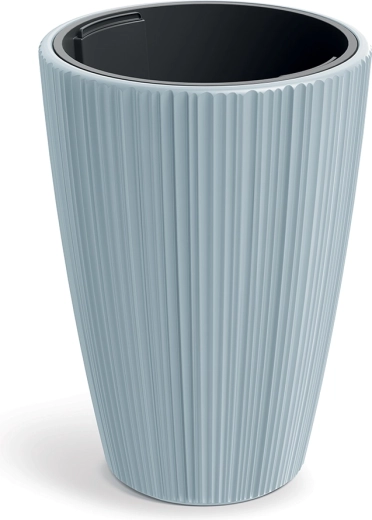 ORO virágcserép 39 cm, világosszürke, betéttel