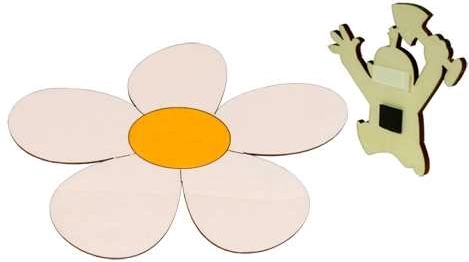 Fa dekoratív mágnes margaréta