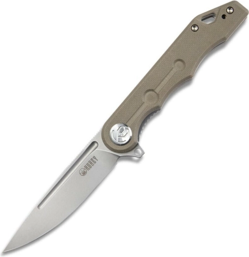 Kubey Mizo zsebkés, 8 cm, gyöngyszórt felület, barna G10
