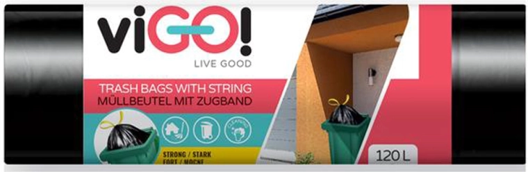 VIGO 120 l-es, összehúzható szemeteszsákok, 10 db