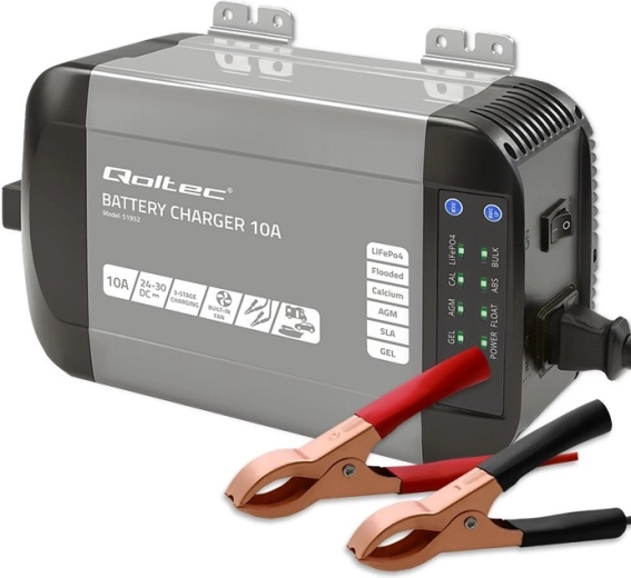 Monolith intelligens töltő LiFePO4, AGM, GEL és SLA akkumulátorokhoz, 24 V, 10 A