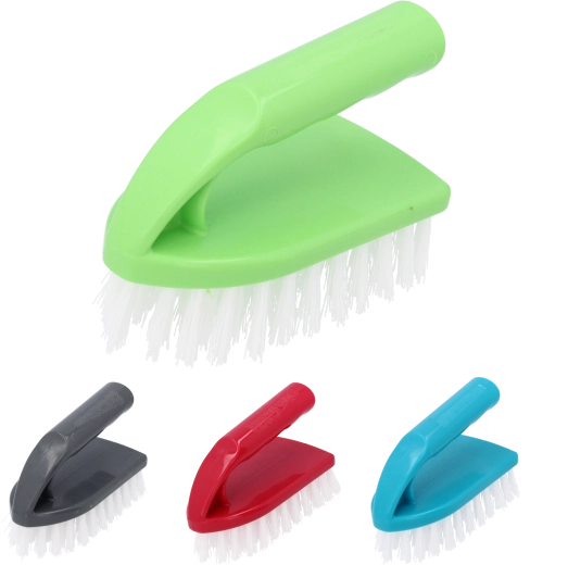 Nagy vasaló alakú tisztítókefe ergonomikus fogantyúval