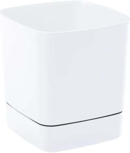 CLIMA virágtartó alátéttel 25 × 25 cm, fehér