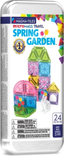 Magna-tiles microMAGS utazó mágneses építőjáték tavaszi kert (24 darab)