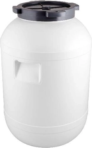 Műanyag hordó savanyú káposztához 60–65 l csavaros fedéllel