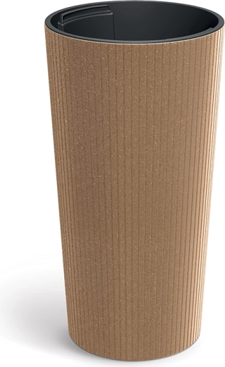 Lamia Slim Eco Wood virágtartó, 25 cm, Naturo