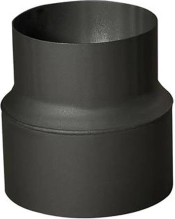 Füstcső szűkítő 150/130 mm, 160 mm hossz, 1,5 mm falvastagság, fekete