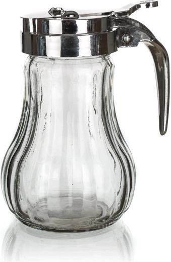 MONO üveg méz- és tejszíntartó 230 ml – rozsdamentes fedél