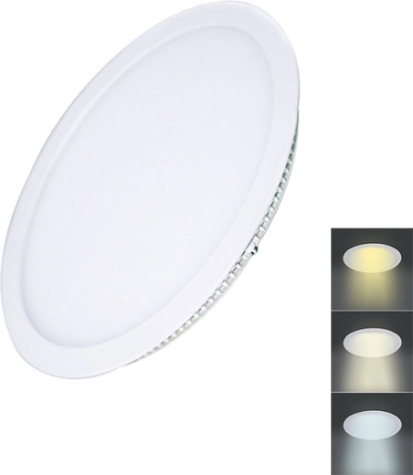 Solight LED mini süllyesztett mennyezeti panel CCT kerek 12 W