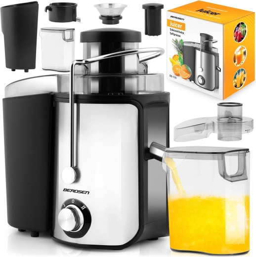 Centrifugás gyümölcsprés BERDSEN BD-750 600 W fekete