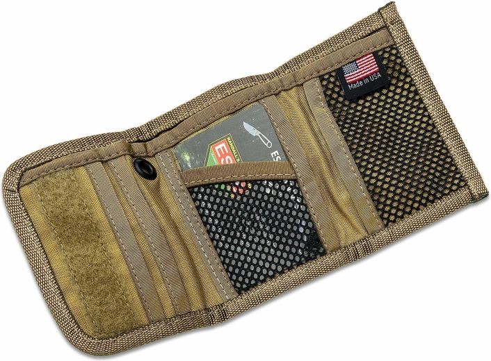 ESEE Tri‑Fold Desert Tan Cordura pénztárca RFID blokkolással