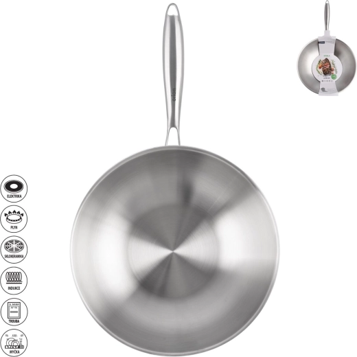 Orion Steela wok serpenyő 30 cm