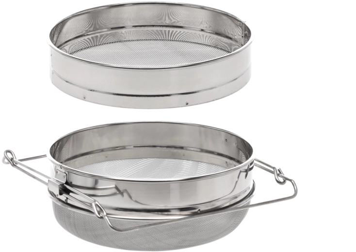 Dupla rozsdamentes mézszűrő 24 cm