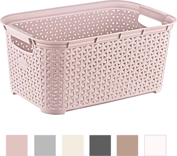 Téglalap alakú Rattan szennyeskosár 26 l