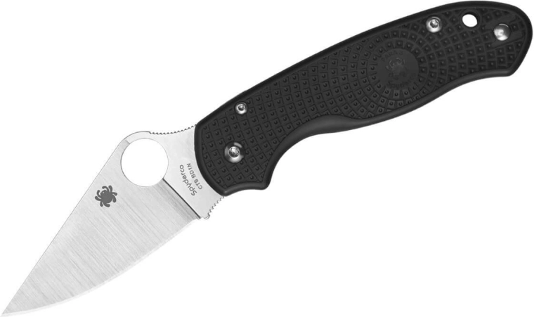 Spyderco Para 3 Lightweight fekete zsebkés 7,4 cm-es Leaf Shape pengével, FRN markolat