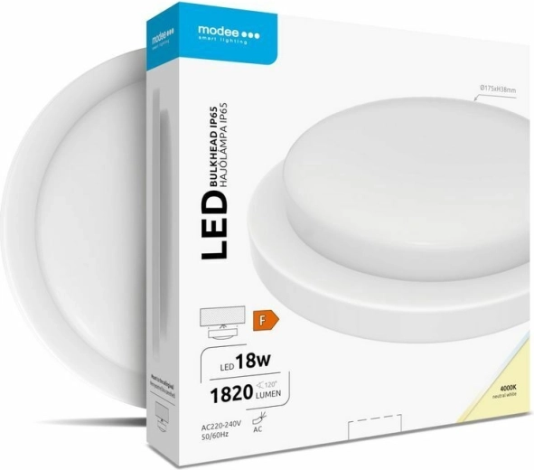 Modee LED mennyezeti/fali kerek lámpatest 18 W 4000 K 1820 lm, fehér