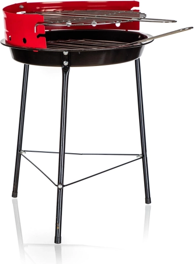 Hordozható faszenes Tripod grill 32,5 cm szélfogóval