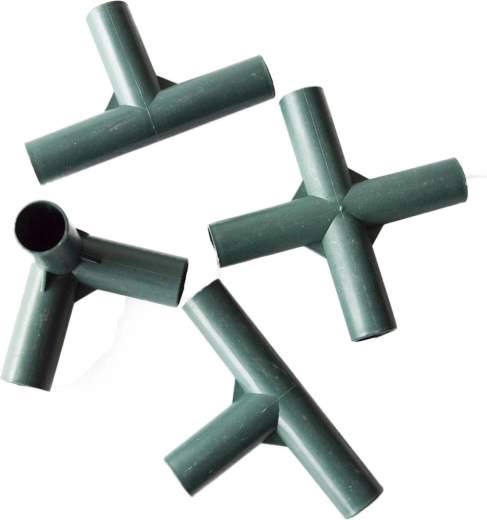 Műanyag csatlakozókészlet fóliasátorhoz, 28 darab, zöld